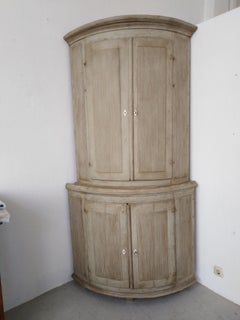 antique swedish gustavian corner cabinet 18th century