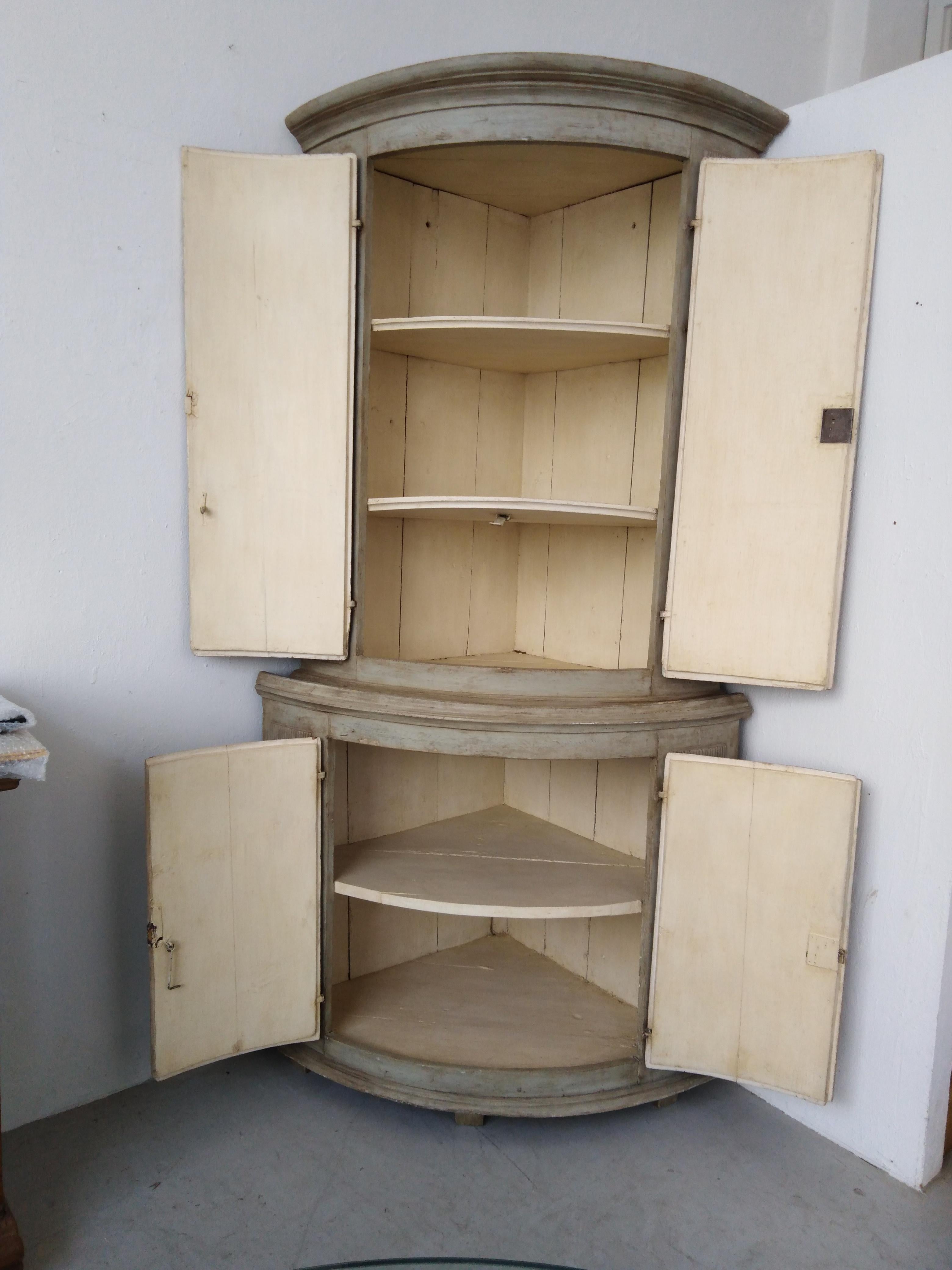 Suédois ancien meuble d'angle suédois gustavien 18e siècle en vente