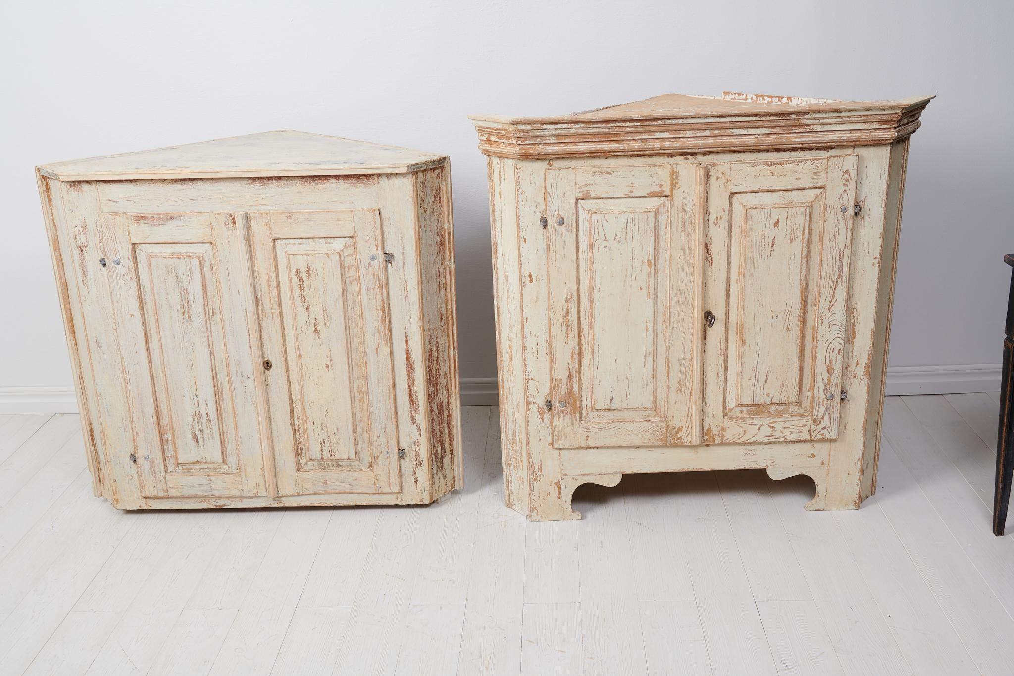 Antique Genuine Swedish Gustavian Large Original Country Corner Cabinet For Sale 2