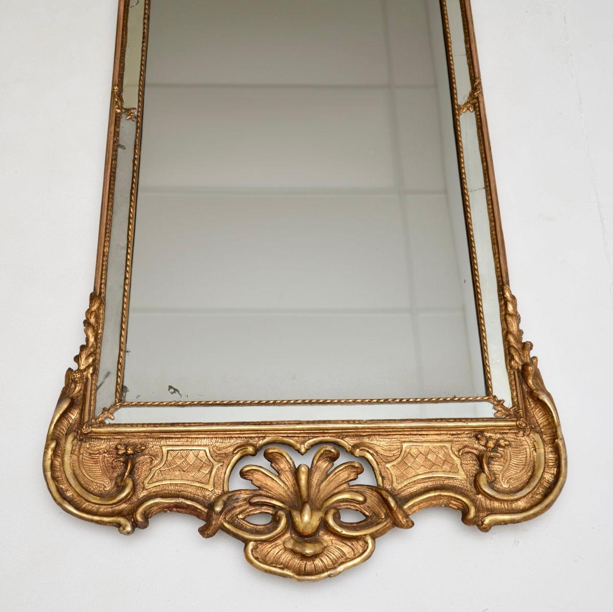 Antique Swedish Gustavian Giltwood Mirror For Sale 3