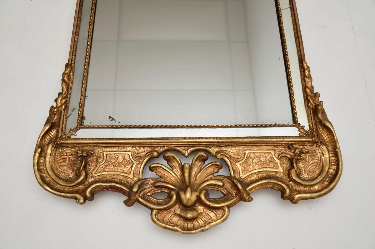 Antique Swedish Gustavian Giltwood Mirror For Sale 4