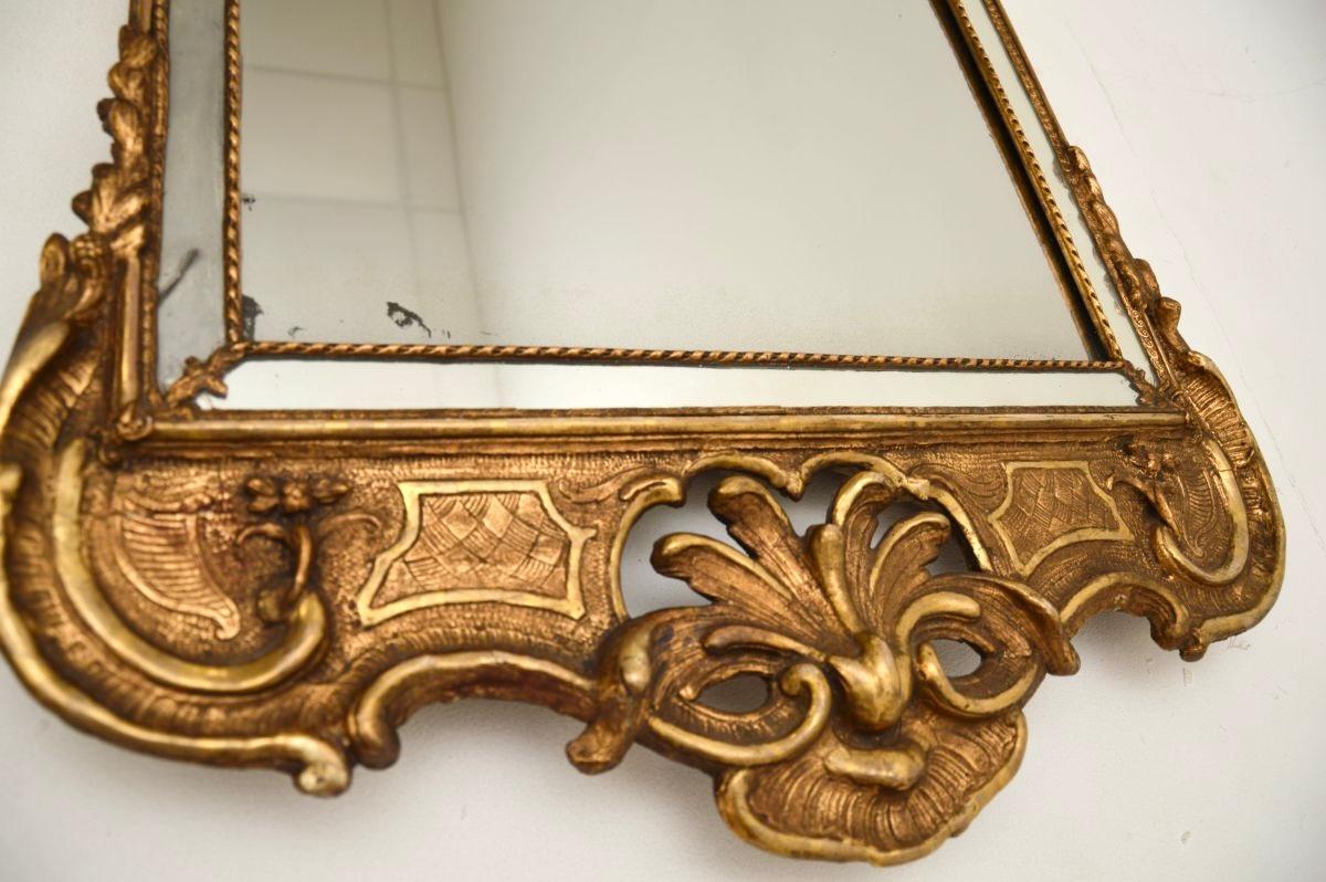 Antique Swedish Gustavian Giltwood Mirror For Sale 5