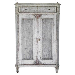 Antique Swedish Gustavian Painted Sideboard Buffet Commode White C.1850