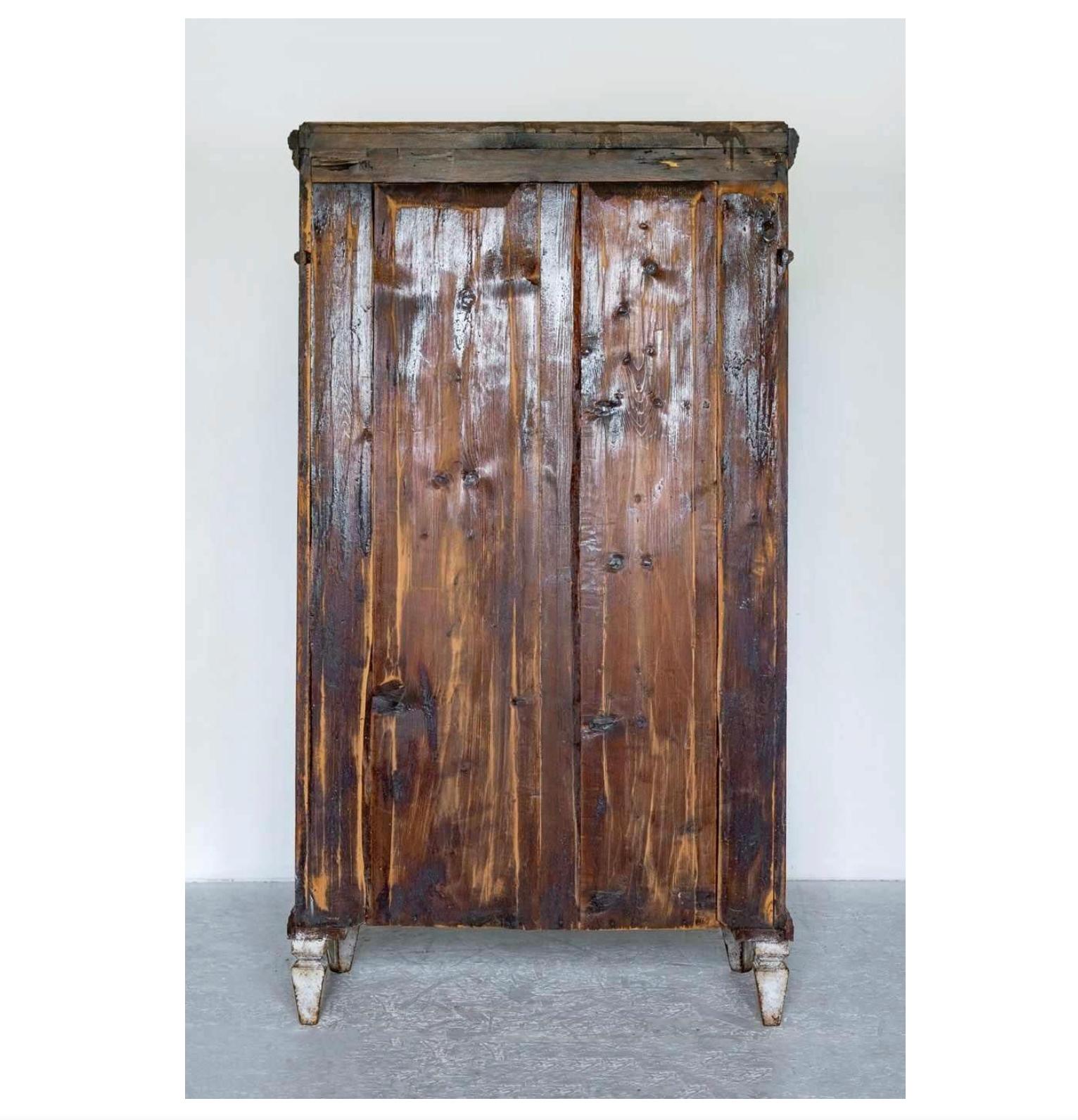 18th Century Antique Swedish Gustavian Painted Sideboard Buffet Commode White C.1860 For Sale