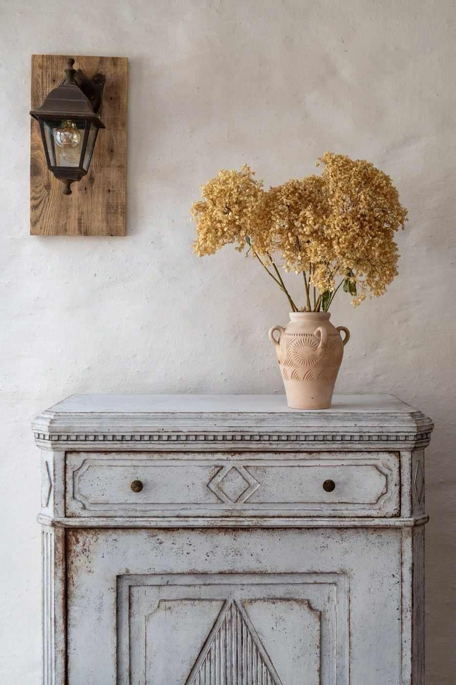 Pine Antique Swedish Gustavian Painted Sideboard Buffet Commode White C.1860 For Sale