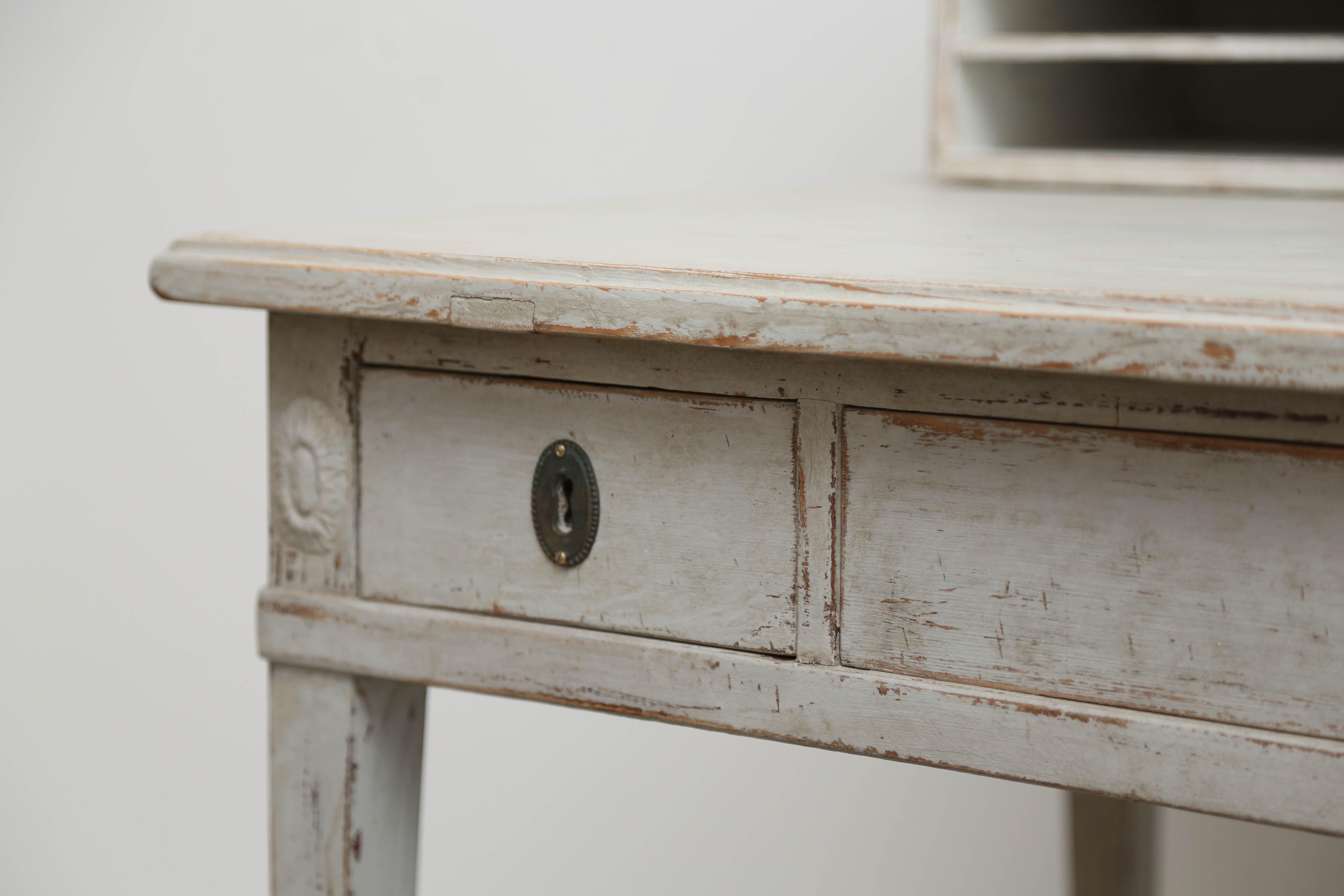Antique Swedish Gustavian Style Painted Desk, Mid-19th Century 5