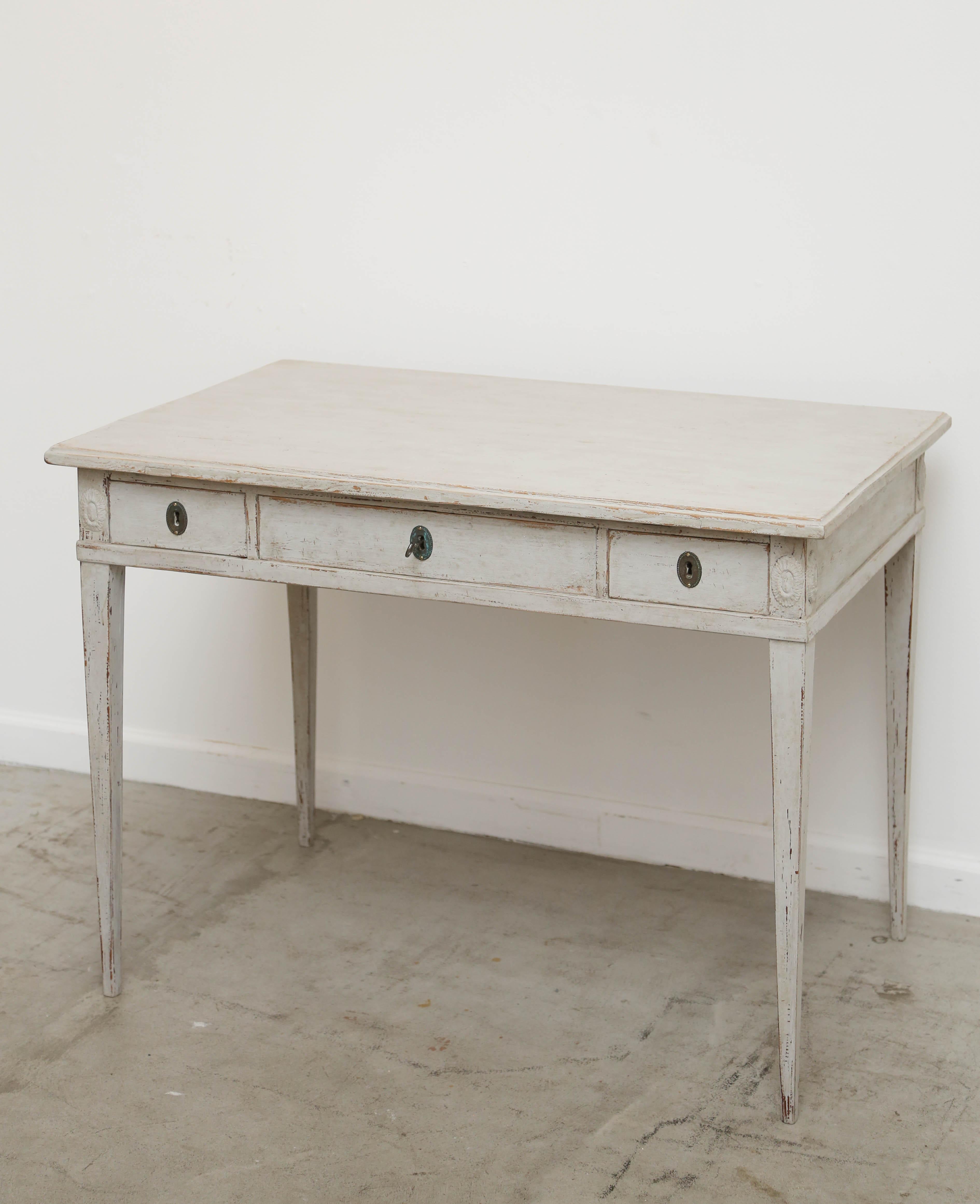 Antique Swedish Gustavian Style Painted Desk, Mid-19th Century 2