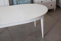 Antique Swedish Gustavian Style Painted Extension Dining Table Late 19th Century