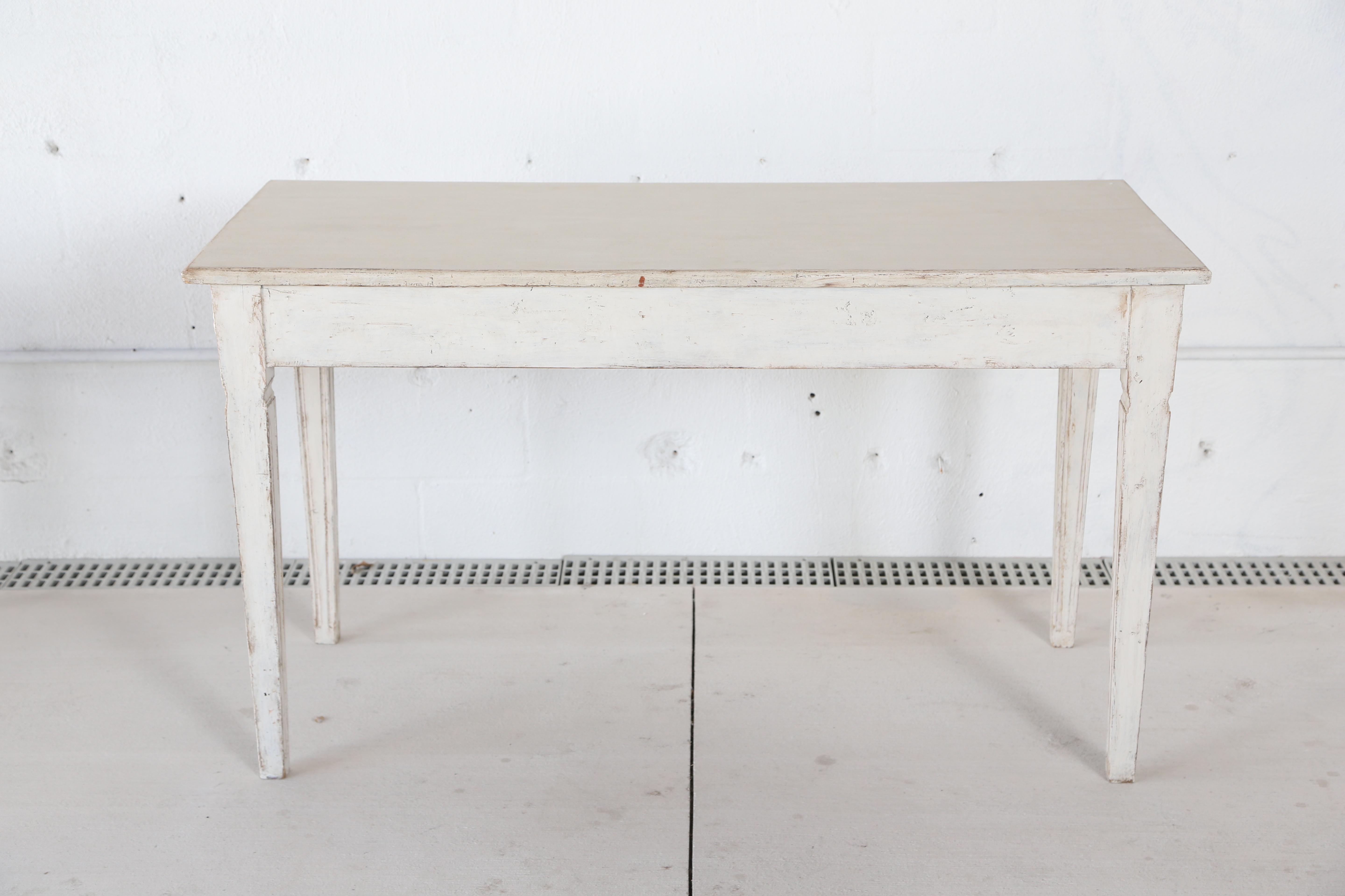 Antique Swedish Gustavian Style Painted Large Console Table, Late 19th Century 2