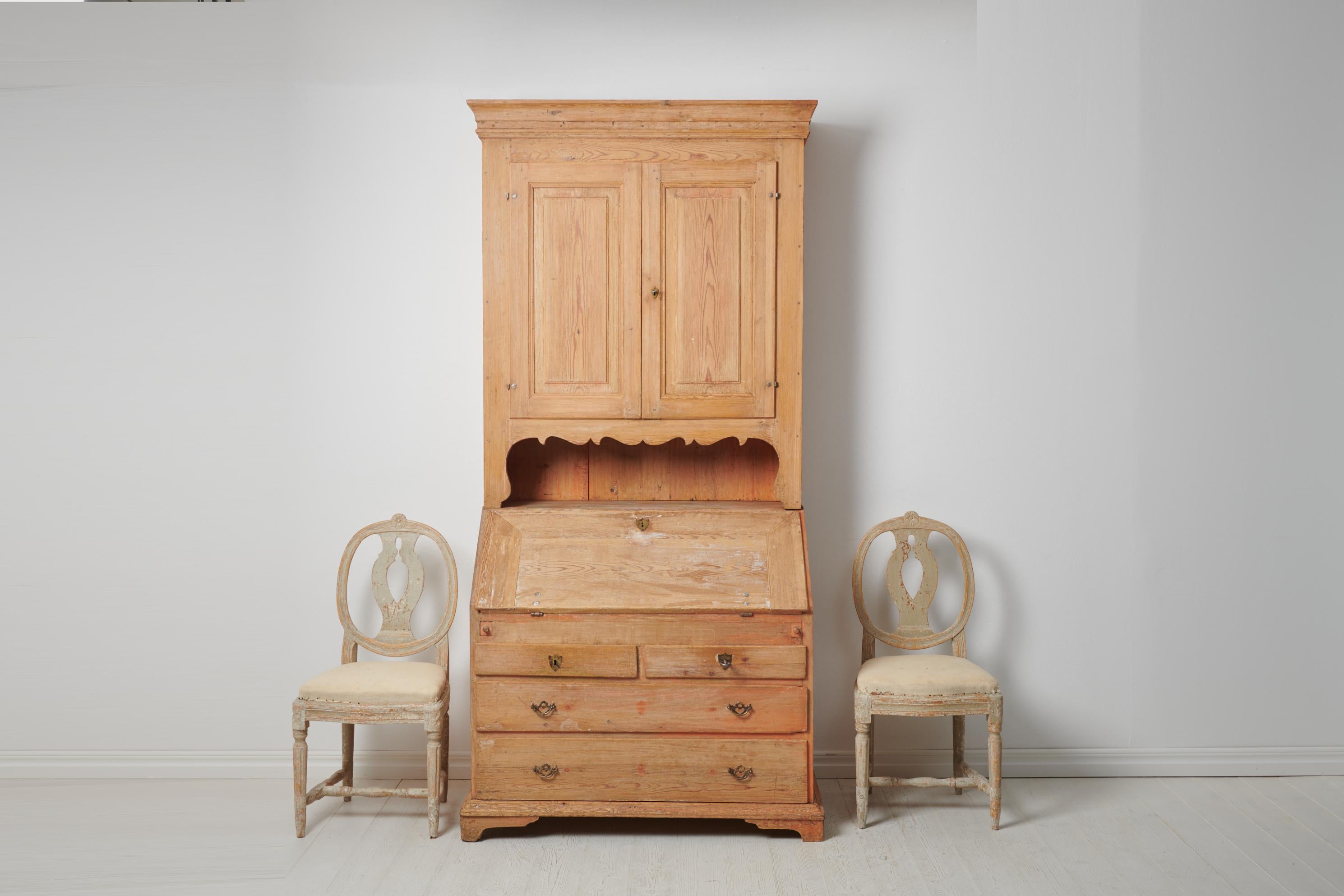 Hand-Crafted Antique Swedish Gustavian Style Secretary Cabinet  For Sale