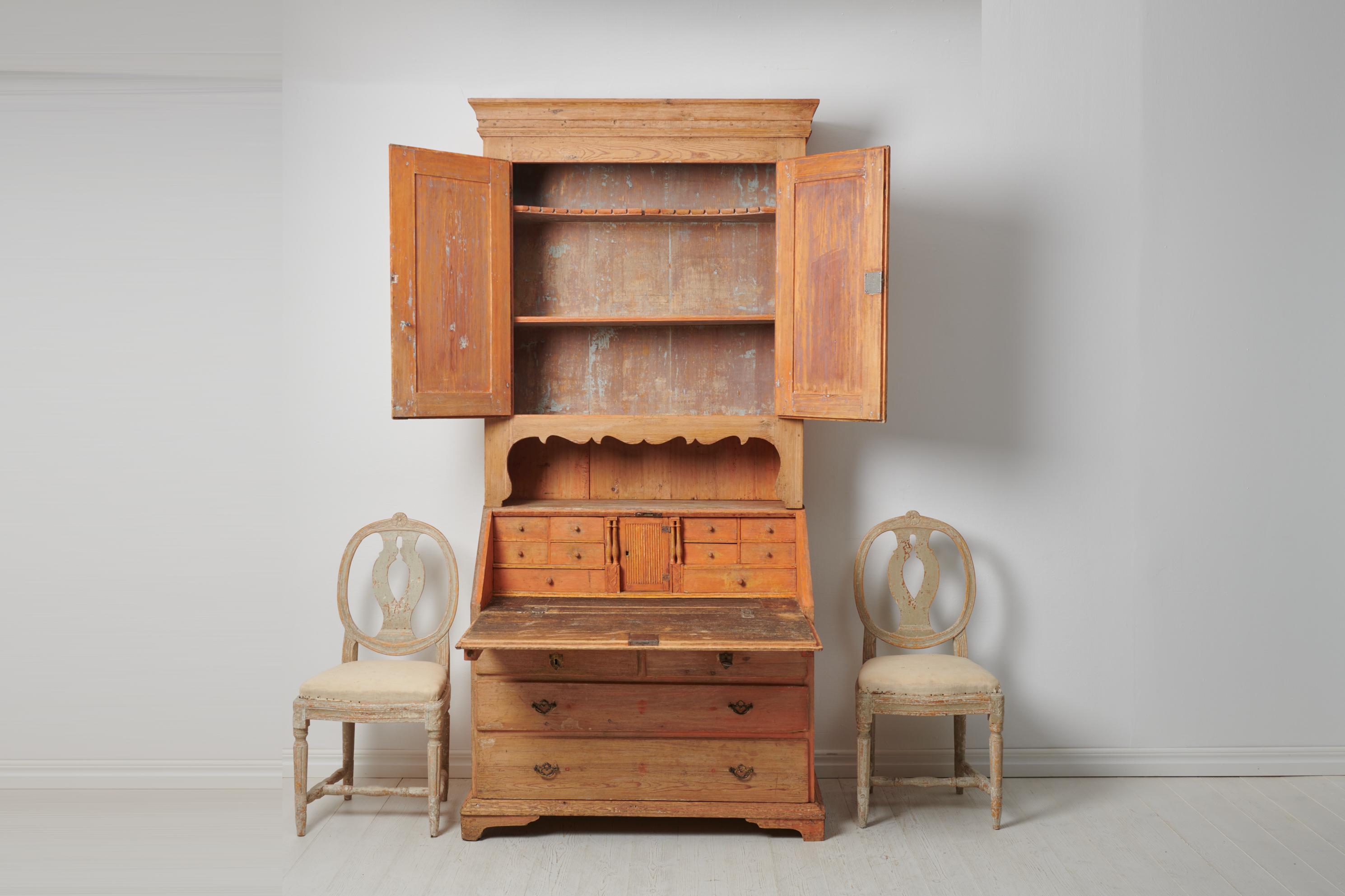 19th Century Antique Swedish Gustavian Style Secretary Cabinet  For Sale