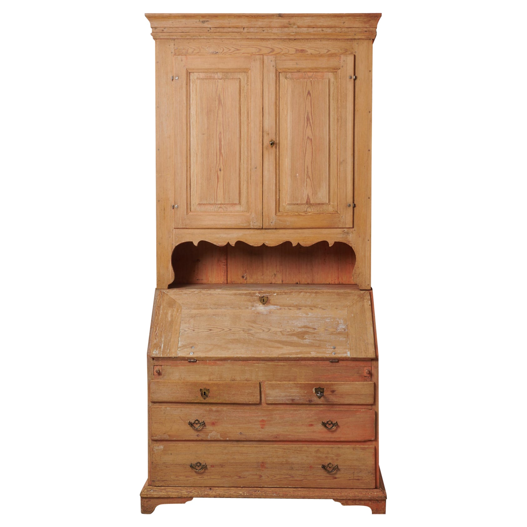 Antique Swedish Gustavian Style Secretary Cabinet