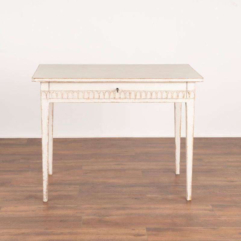 19th Century Antique Swedish Gustavian Style White Painted Side Table Circa 1820-40