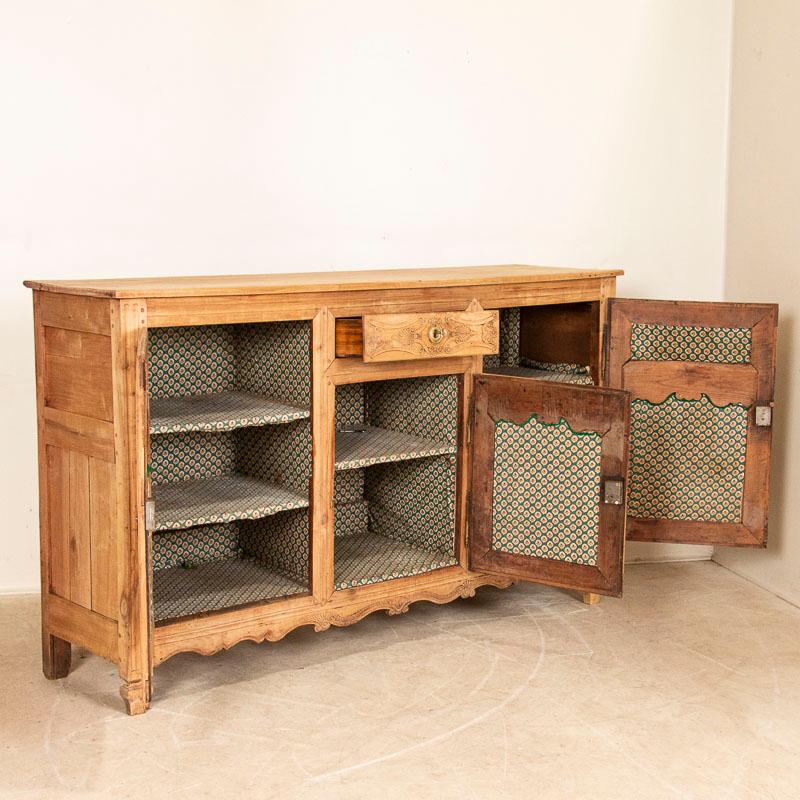 French Antique Bleached Oak Sideboard Buffet from France