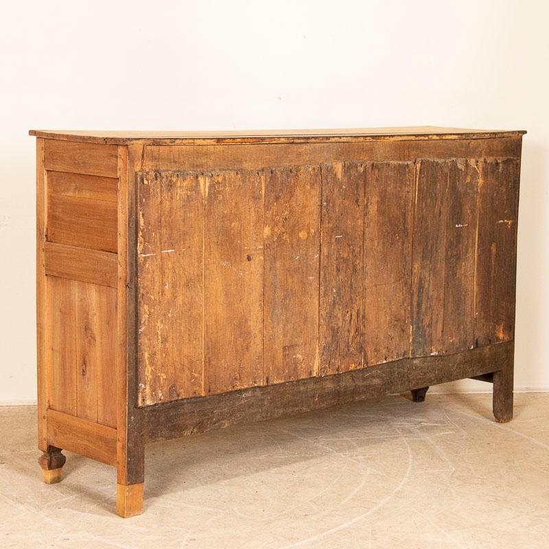 Wood Antique Bleached Oak Sideboard Buffet from France