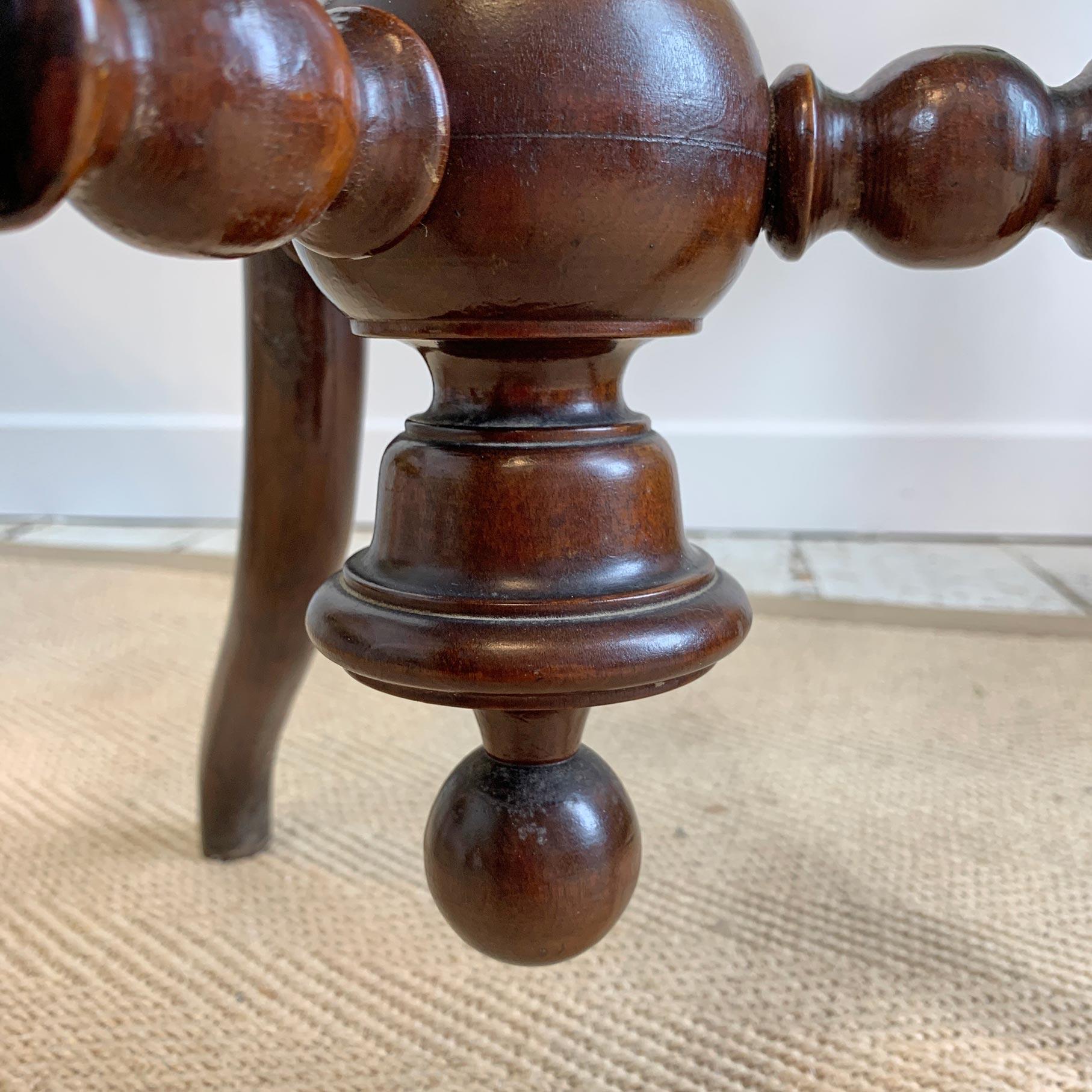 Antique Swedish Gypsy Table with Walnut Veneer For Sale 2