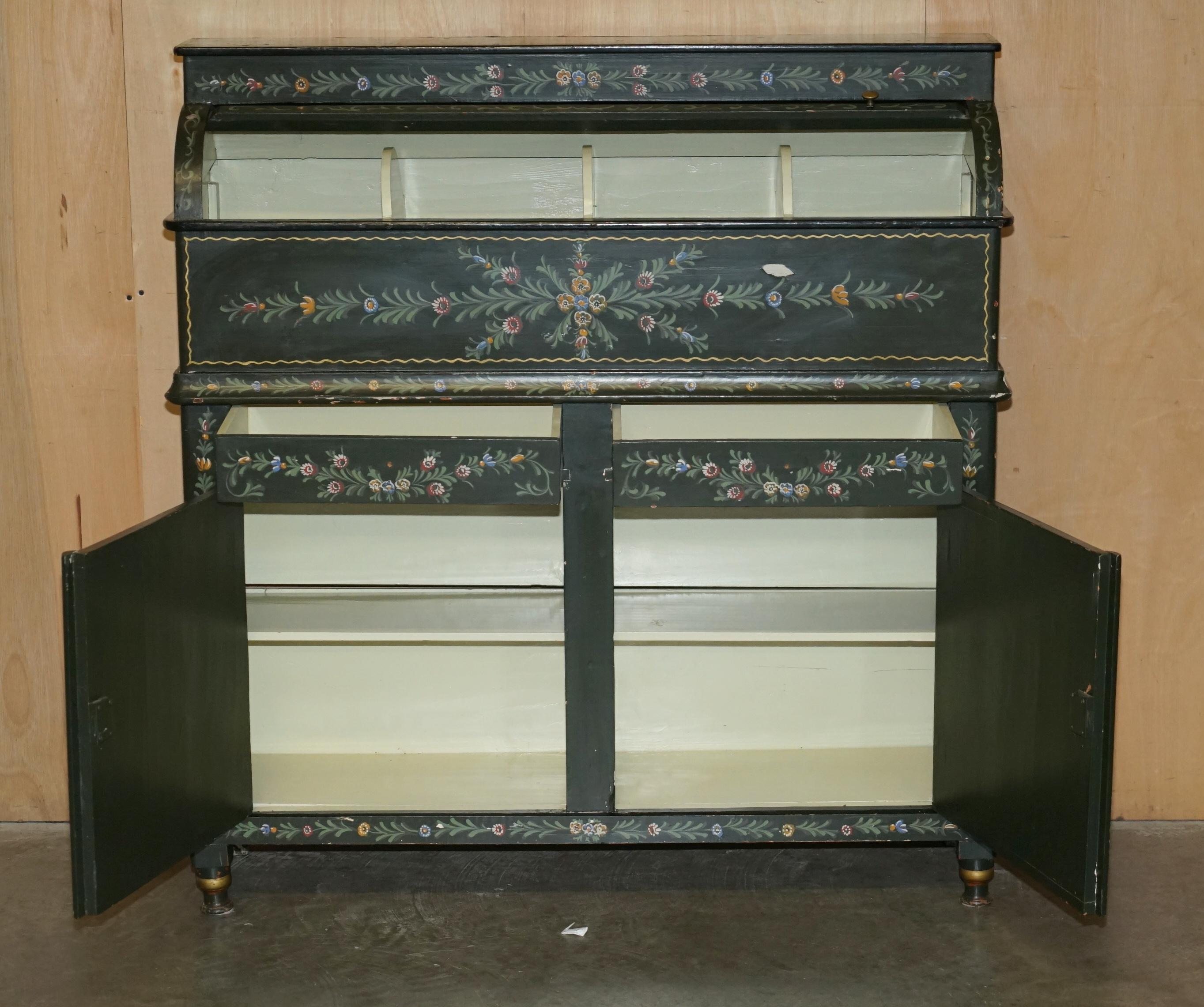 ANTIQUE CUPBOARD HABERDASHERY ROCERS GRAIN BIN SiDEBOARD en vente 8