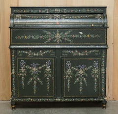 ANTIQUE SWEDISH HAND PAINTED GROCERS GRAIN BIN SiDEBOARD HABERDASHERY CUPBOARD