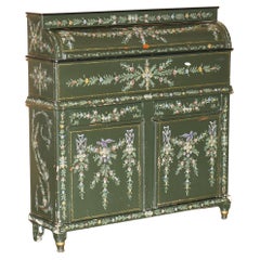 ANTIGUO CUENCO DE GRANO SUECO PINTADO A MANO SiDEBOARD HABERDASHERY CUPBOARD