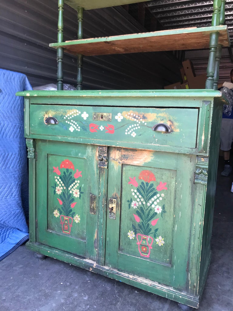 Antique Swedish Hand Painted Hutch For Sale at 1stDibs scandinavian