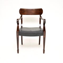 Antique Swedish Inlaid Armchair