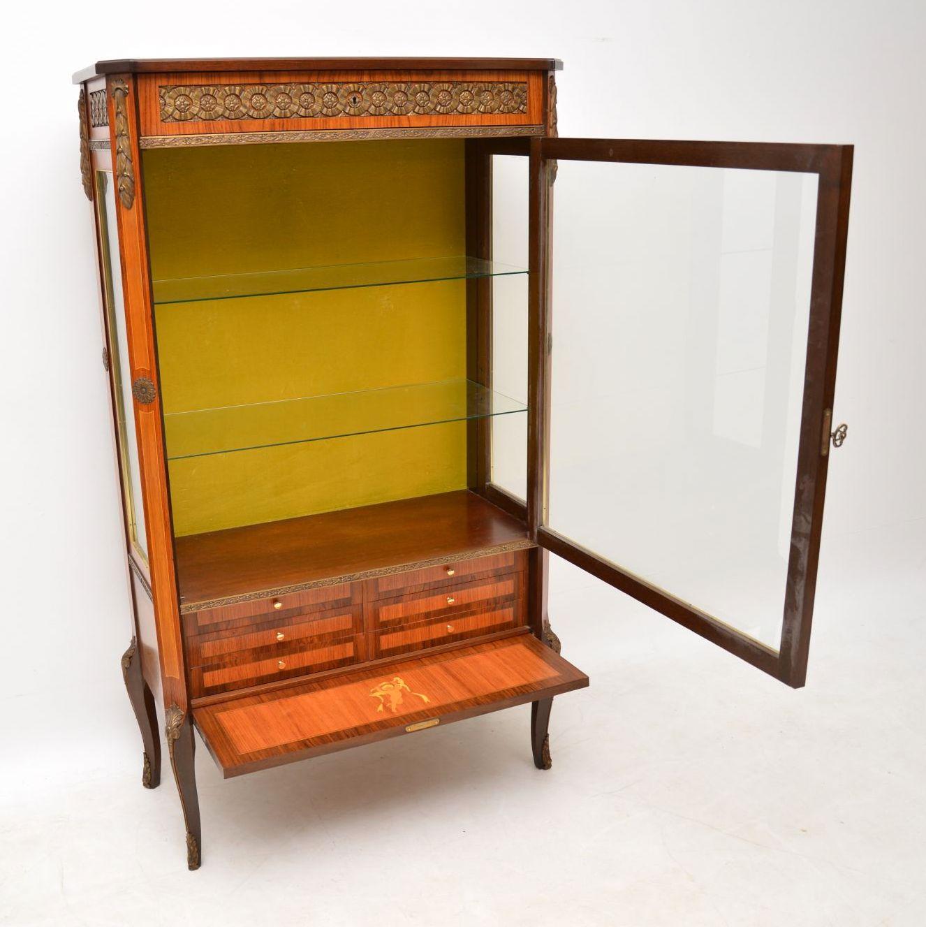 Antique Swedish Inlaid Marquetry Display at 1stDibs
