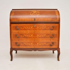Antique Swedish Inlaid Marquetry Writing Bureau