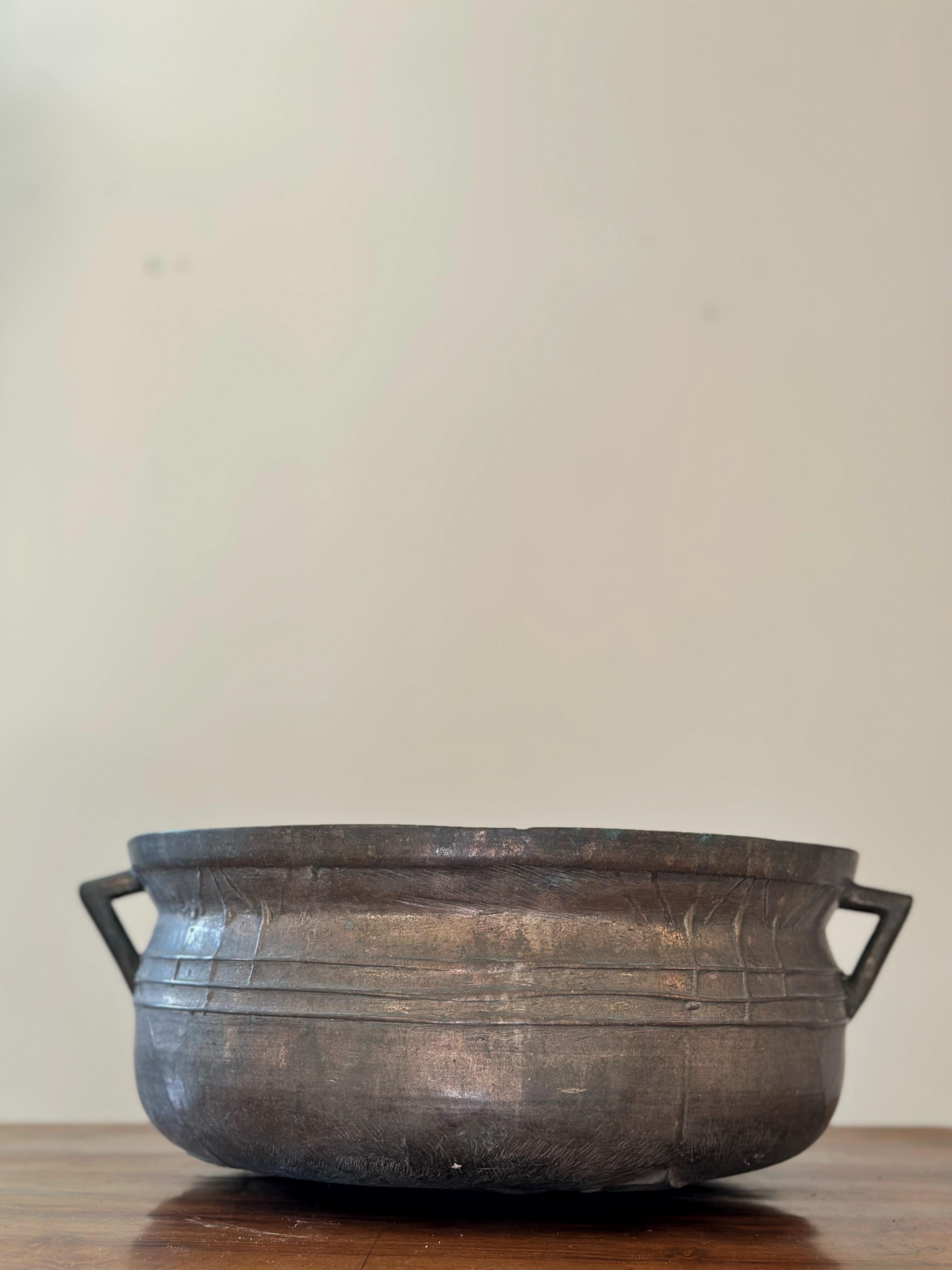 Rame Antico vaso da giardino svedese in rame e bronzo, circa 1900 in vendita
