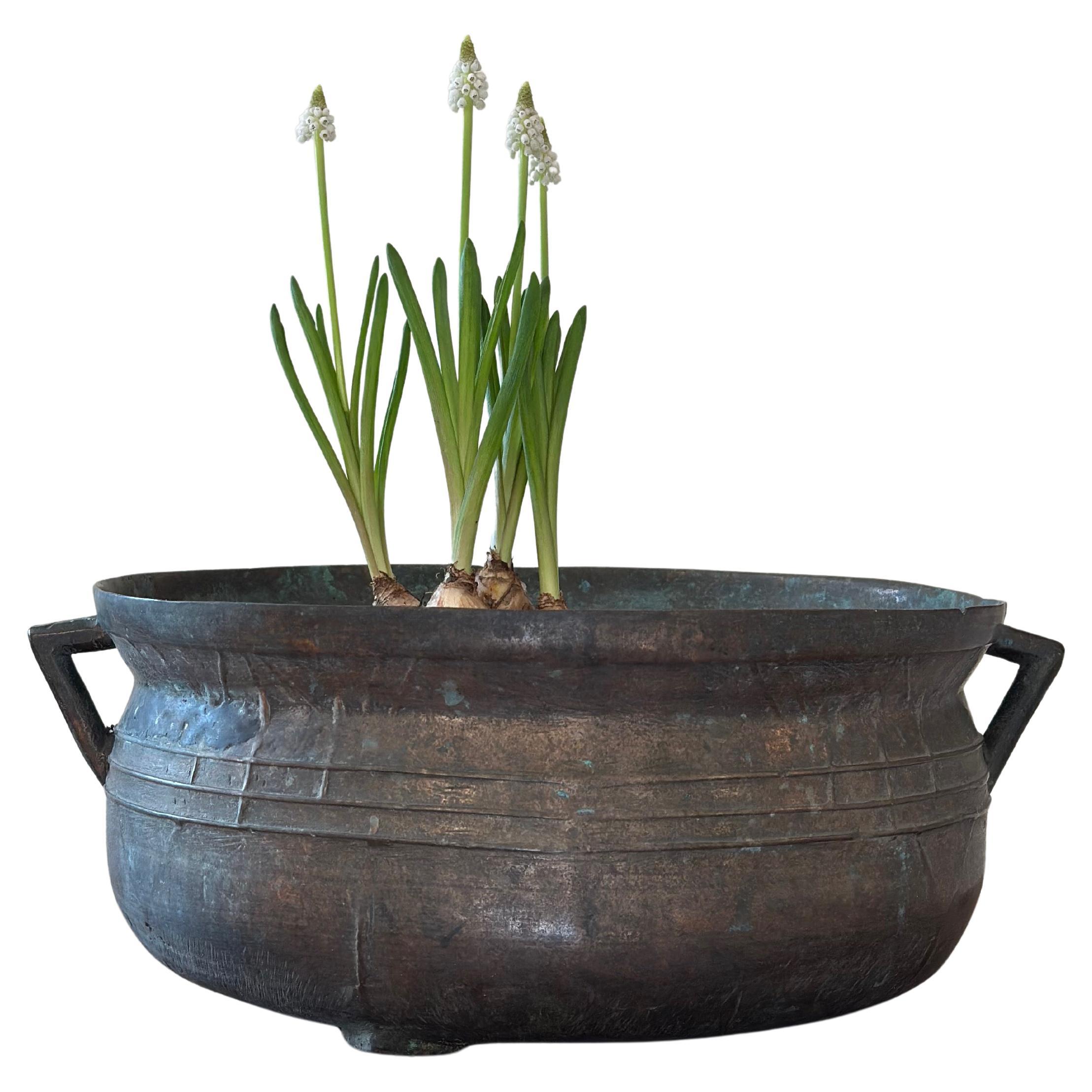 Antique Swedish Jardiniere Planter in Copper & Bronze, circa 1900s