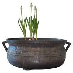 Antico vaso da giardino svedese in rame e bronzo, circa 1900