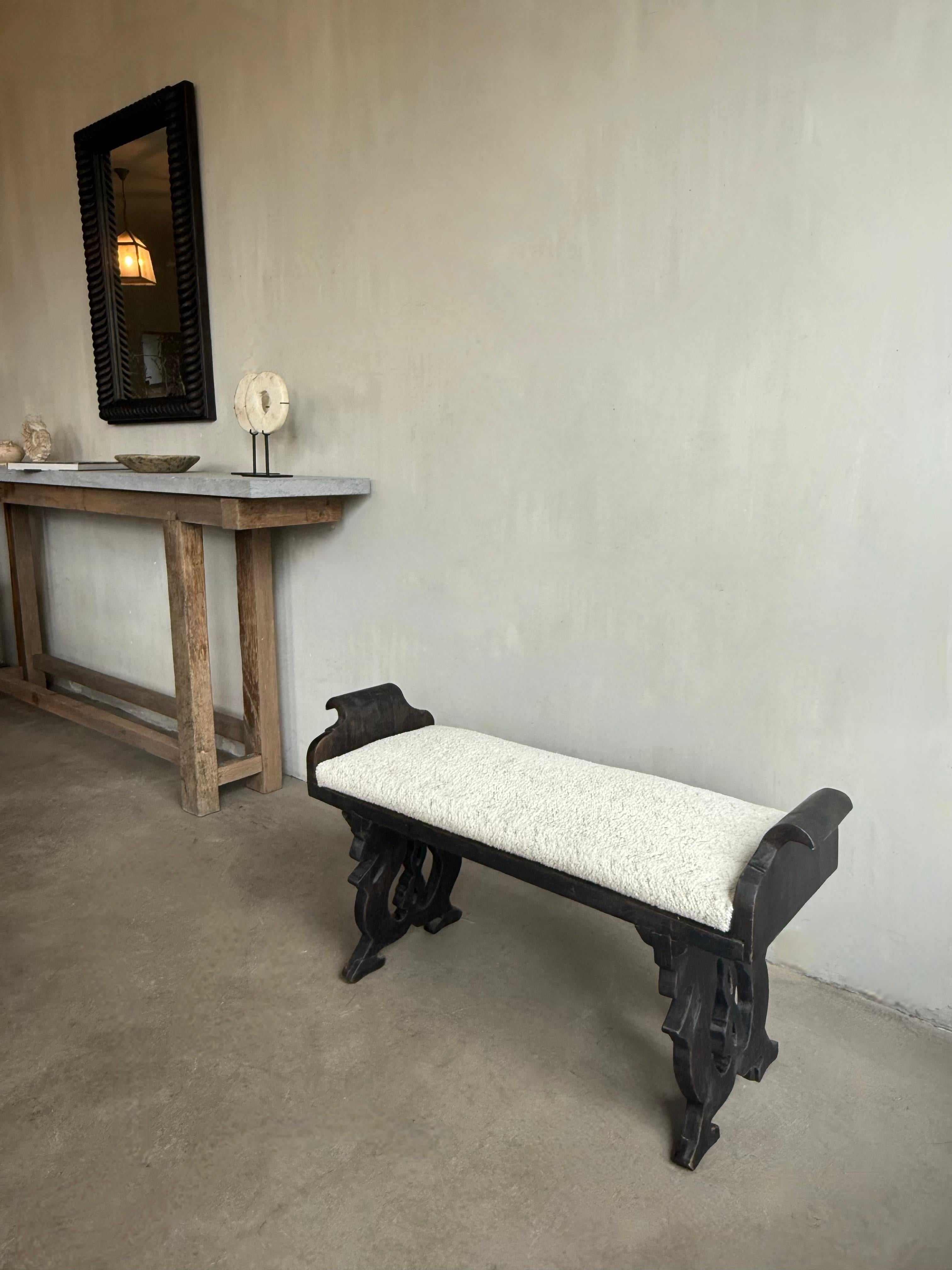 Ébénisé Banc Jugendstil suédois ancien en vente