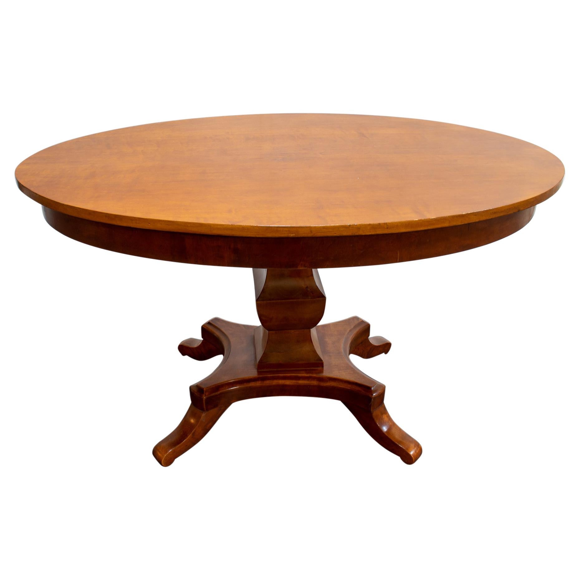 Antique Swedish, Karl Johan 'Biedermeier' Oval Center Table For Sale