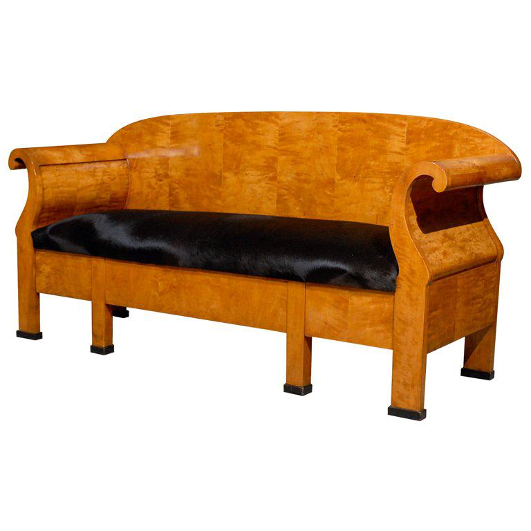 Antique Swedish Karl Johan Biedermeier Sofa or Settee