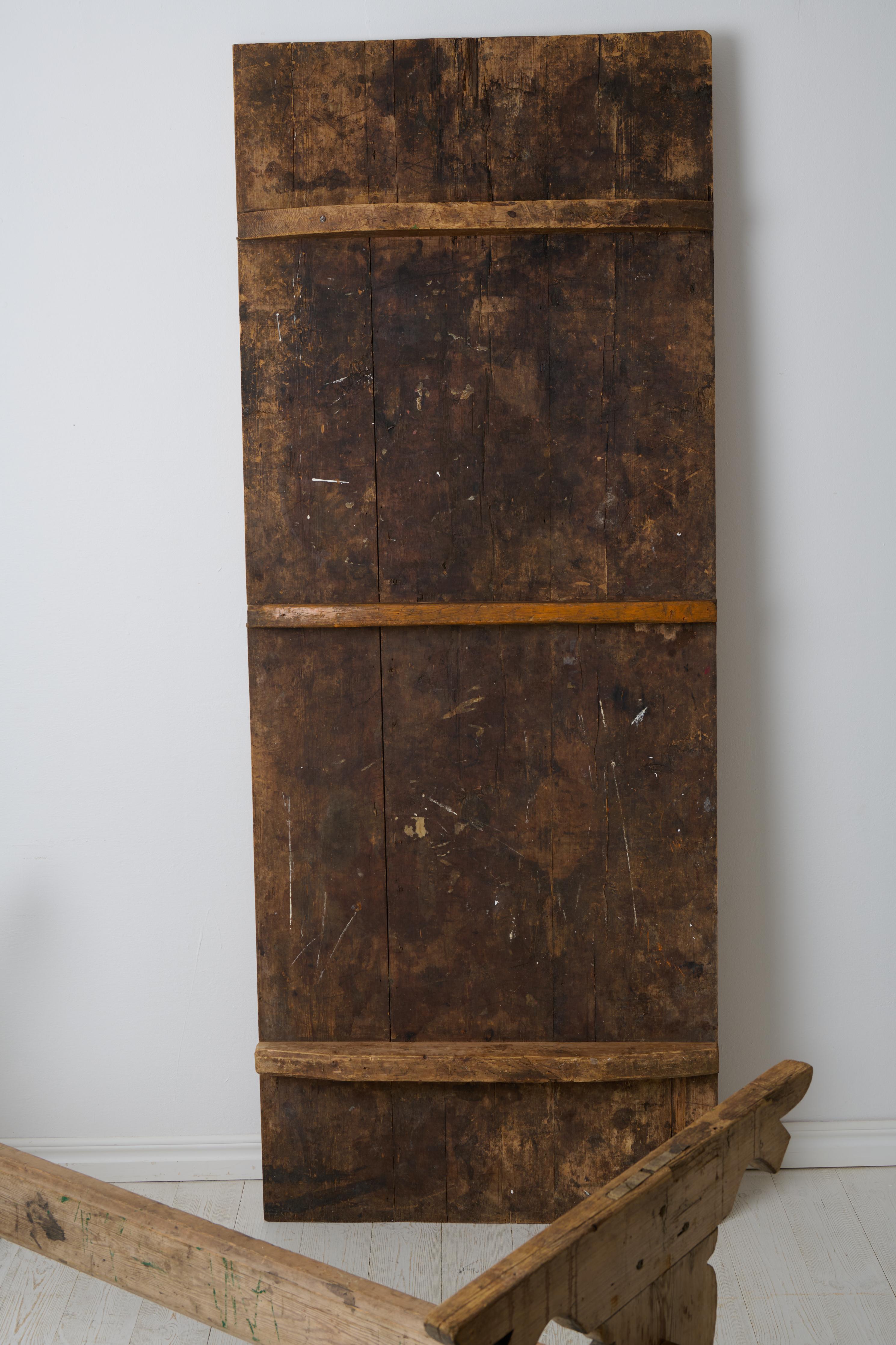 Grande table de salle à manger suédoise ancienne et authentique en pin, état d'origine en vente 4