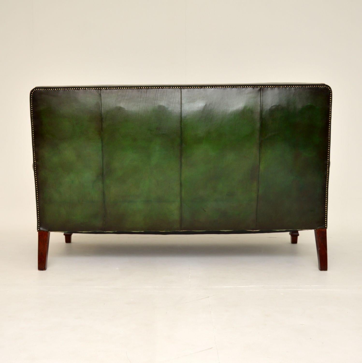 Antique Swedish Leather Sofa 6