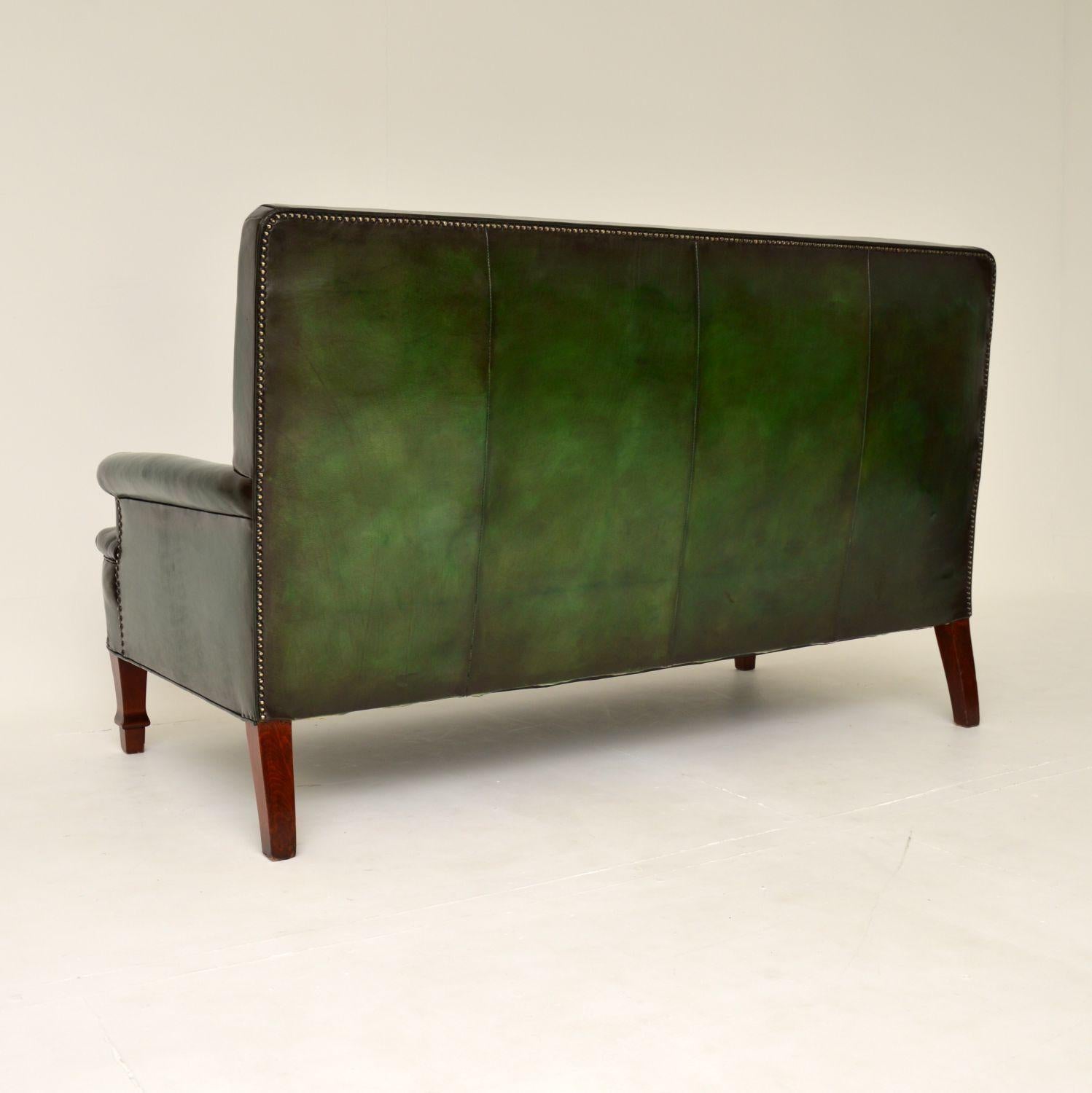 20th Century Antique Swedish Leather Sofa