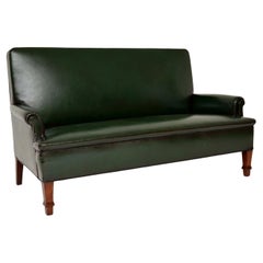 Antique Swedish Leather Sofa