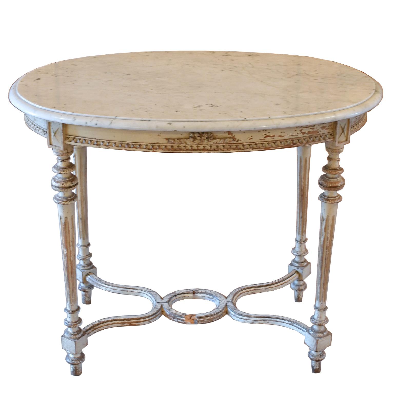 Antike schwedische Suite im Louis-XVI.-Stil mit Settee, Stühlen und Tisch, grau lackiert, im Louis-XVI.-Stil im Angebot 4