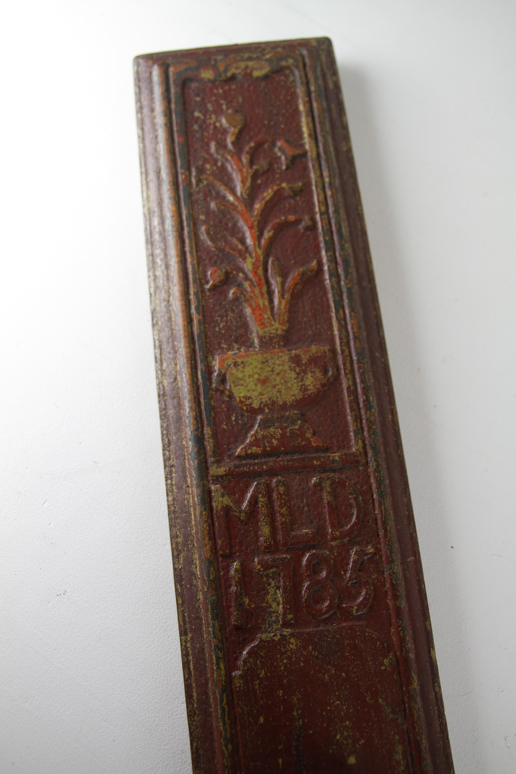 Ancien jeton d'amour suédois avec sculptures datant de 1785. en vente 8