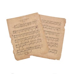 Antique Swedish Musical Notes from Different Musical Compositions