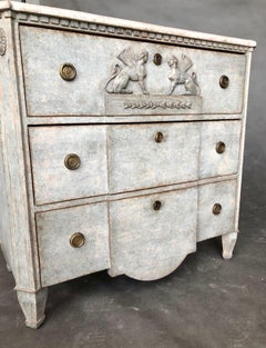 Antique Swedish Neoclassical Chest of Drawers, Mid-19th Century