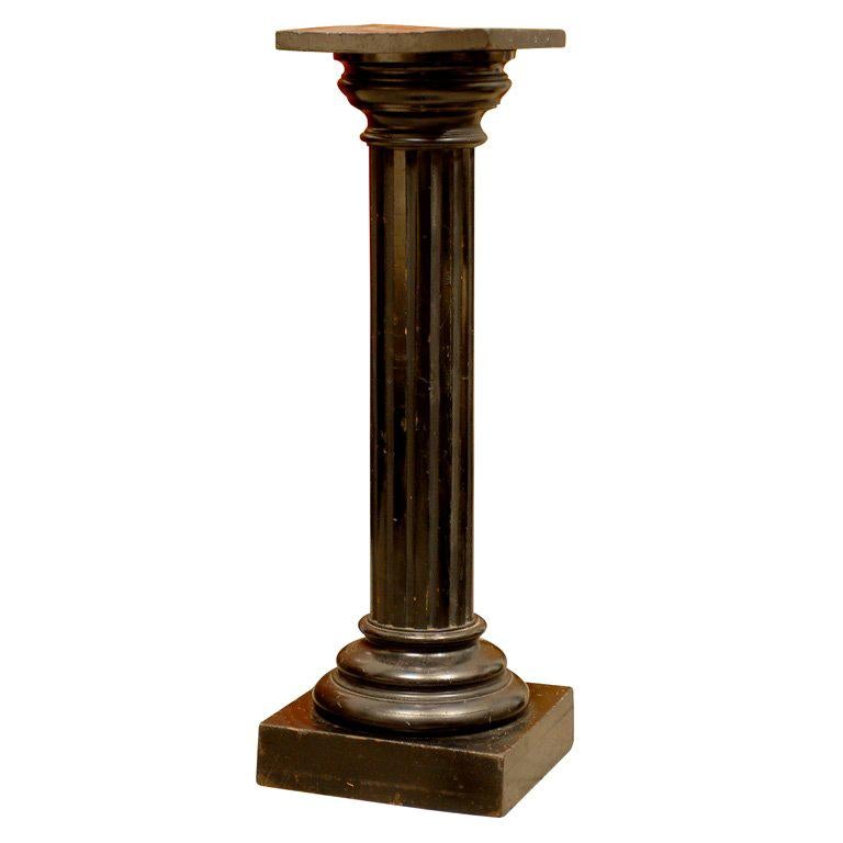 Antique Swedish Neoclassical Late Empire Fluted Pedestal