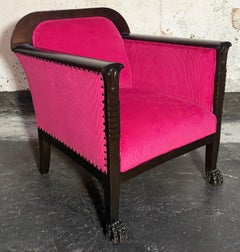 Antique Swedish Neoclassical Revival Lounge Armchair c. 1910 - Fully Restored