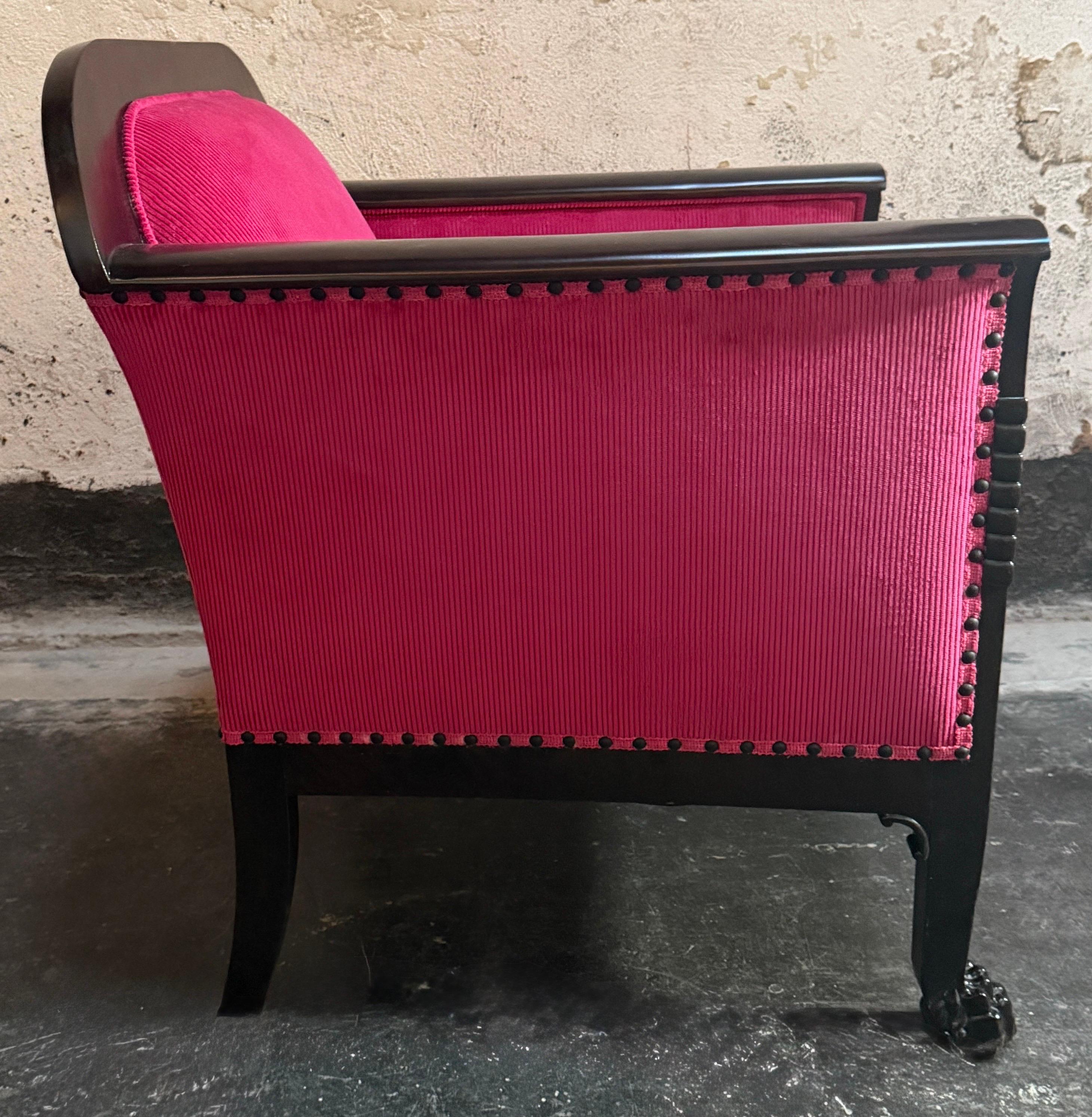 Antiker schwedischer Loungesessel im neoklassizistischen Stil um 1910 - vollständig restauriert (Schwedisch) im Angebot