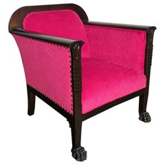 Antique Swedish Neoclassical Revival Lounge Armchair c. 1910 - Fully Restored