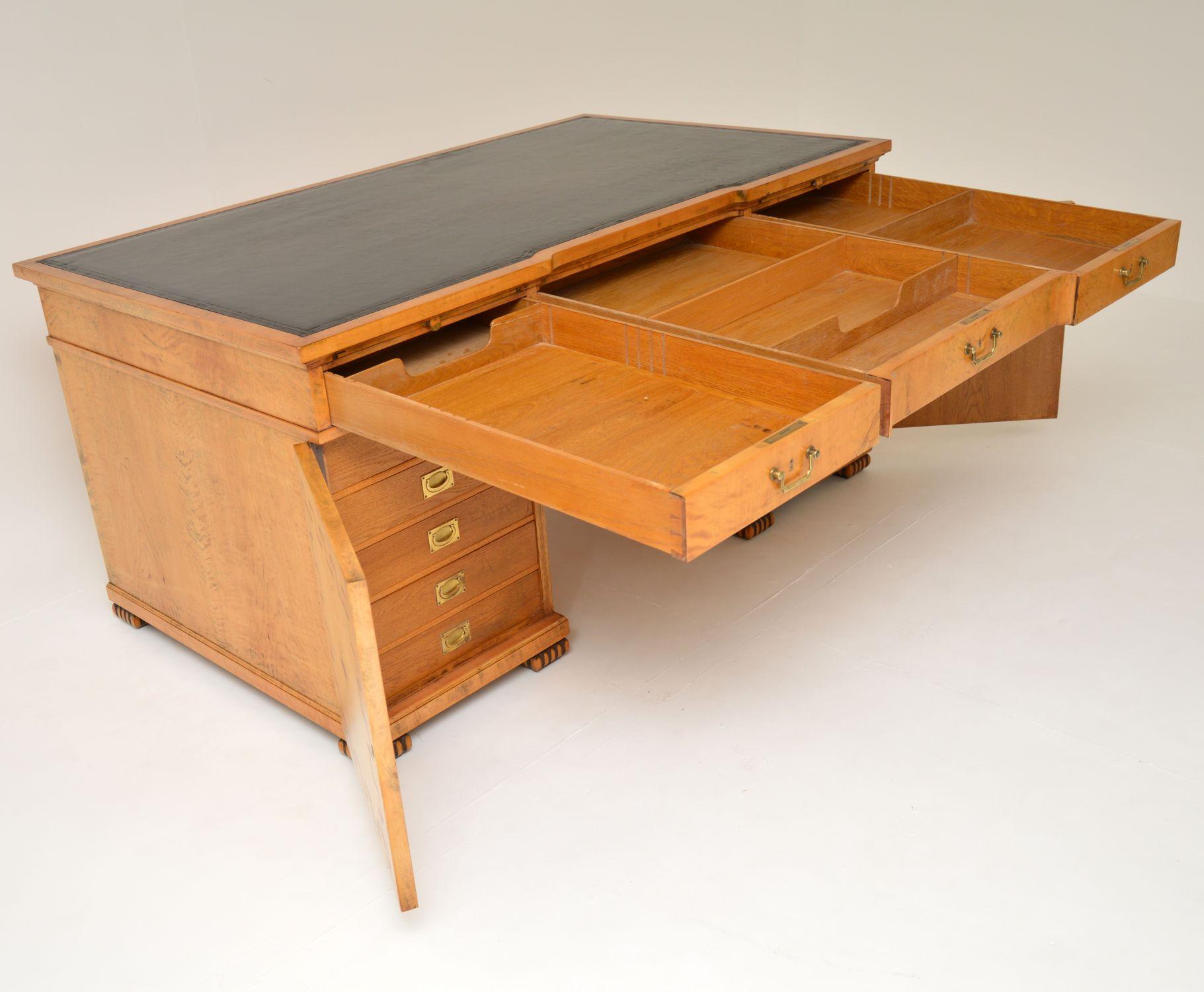 Antique Swedish Neoclassical Satin Birch Desk For Sale 3