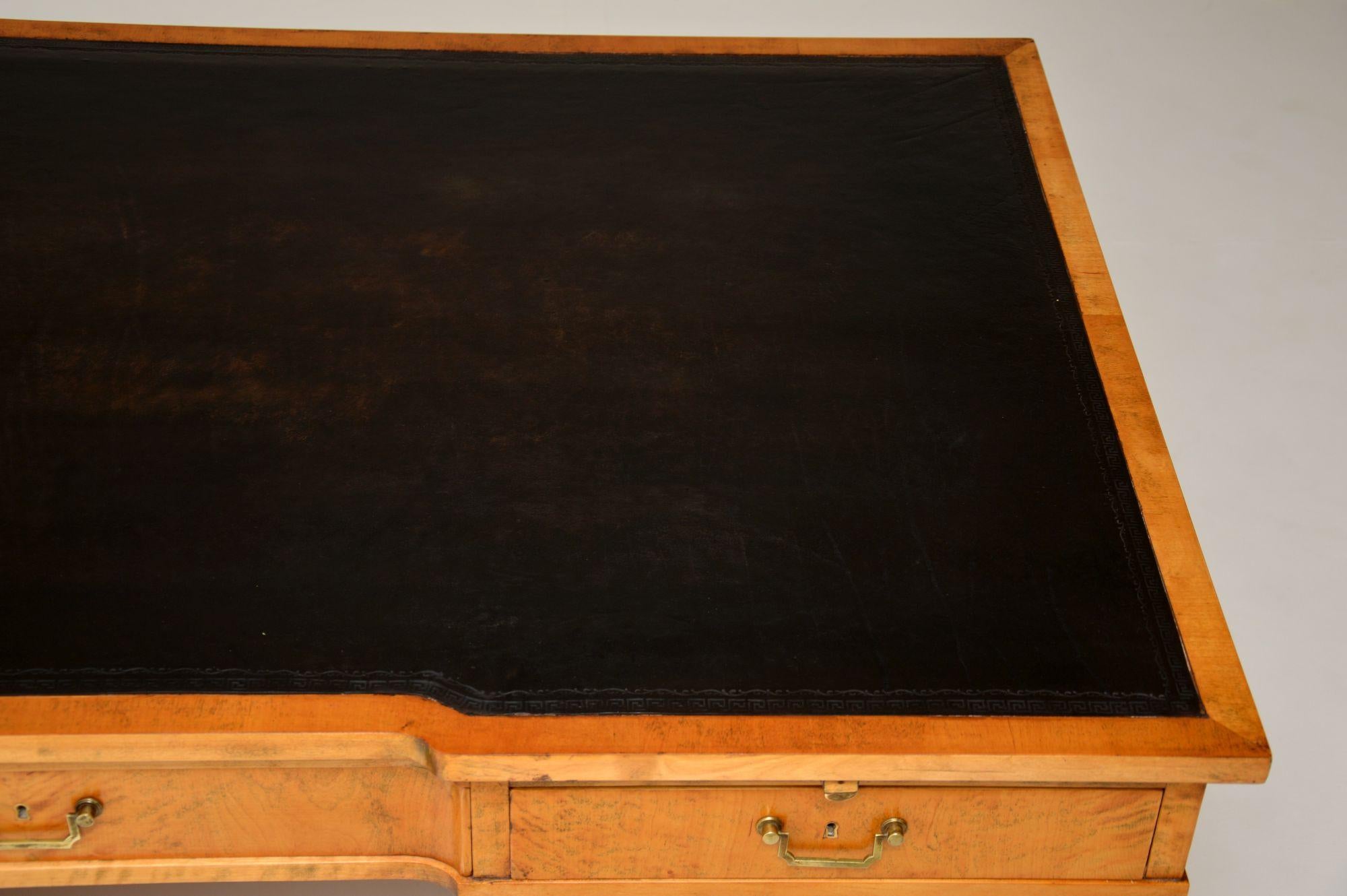 Antique Swedish Neoclassical Satin Birch Desk For Sale 6