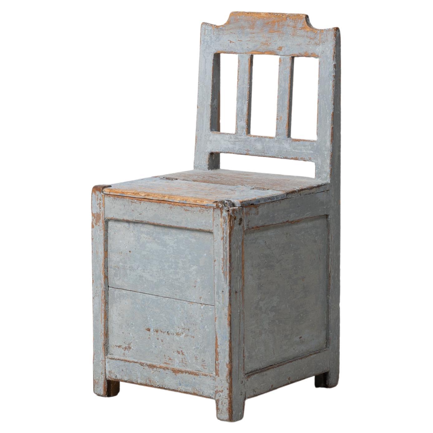 Antique Swedish Original Folk Art Chair For Sale