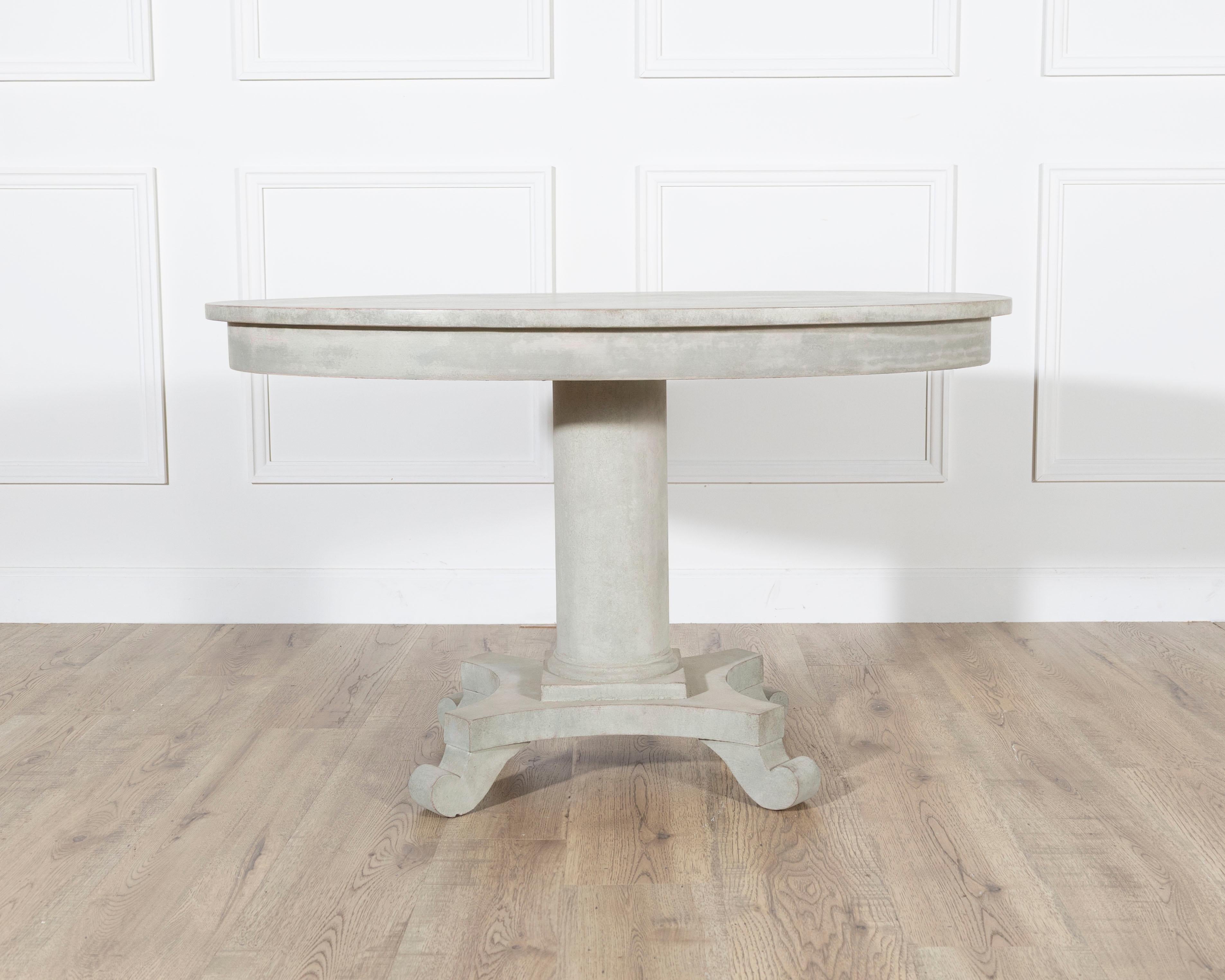 Antique Swedish Oval Painted Center Table, circa 1900–1910 For Sale 5
