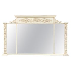 Antique Swedish Paint Decorated Mirror, over the Mantle or Fireplace Mirror